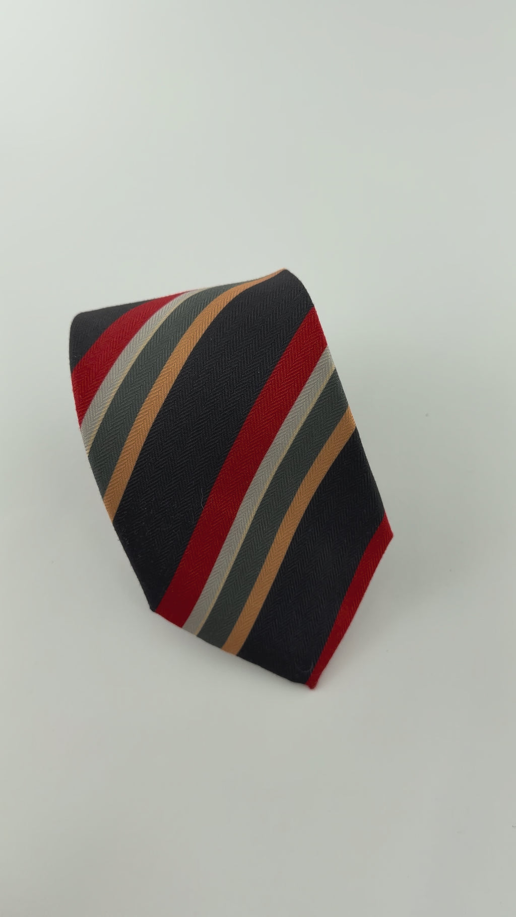 RUST & CHARCOAL STRIPED TIE