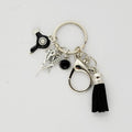 Black Salon Chic Hair Tools Keychain