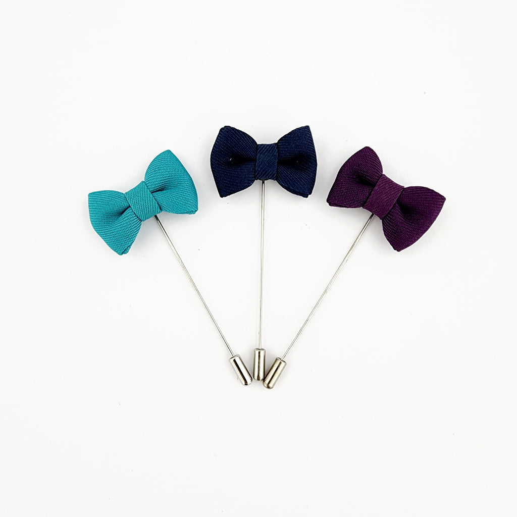 SOLID BOW LAPEL PIN
