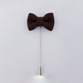 THE GENTLEMAN'S BOWTIE LAPEL PIN BROWN