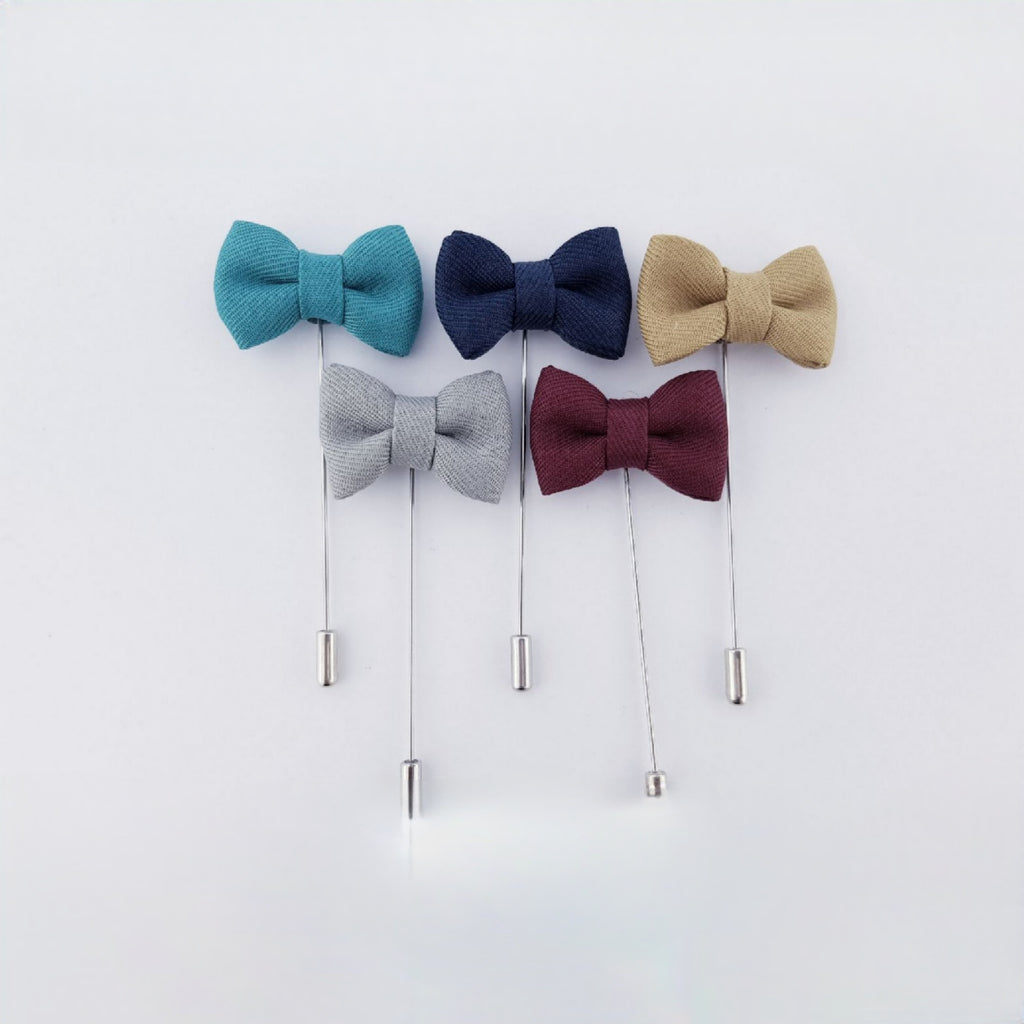 SOLID BOW LAPEL PIN