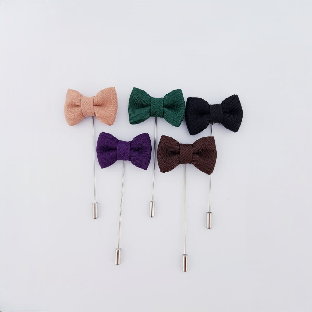 SOLID BOW LAPEL PIN