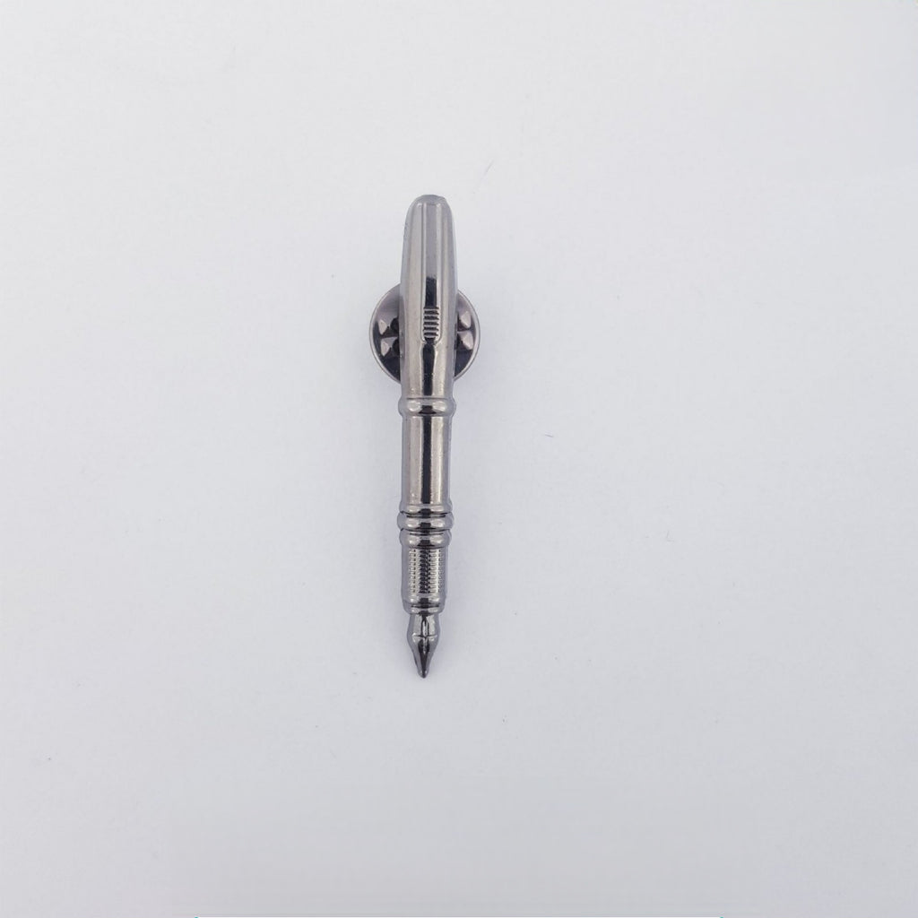 FOUNTAIN PEN LAPEL PIN - CHARCOAL