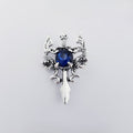 ROYAL DRAGON SWORD LAPEL PIN - ANTIQUE SILVER